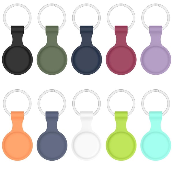 Airtag-skall - 10 farger - med nøkkelring - Protective Sleeve Case