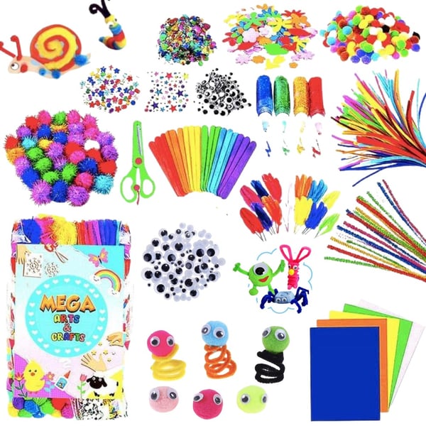 Mega Pyssel kit - Piprensare, rörliga ögon, bollar