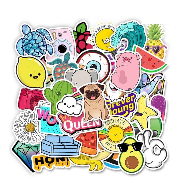 50st stickers klistermärken - Djur motiv - Cartoon - Dekaler 50st stickers klistermärken - Djur motiv - Cartoon - Dekaler