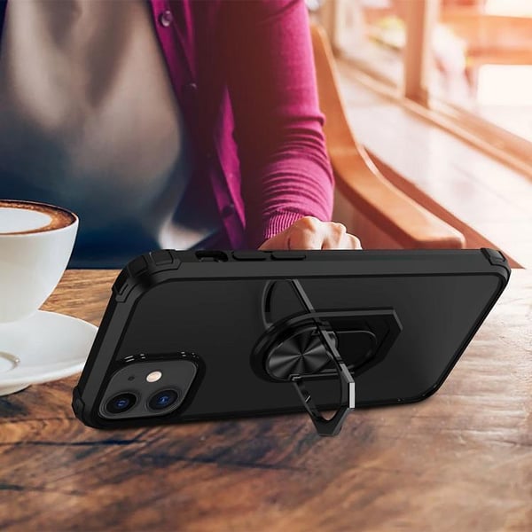 iPhone 13 PRO - Iskunkestävä silikonikotelo - musta