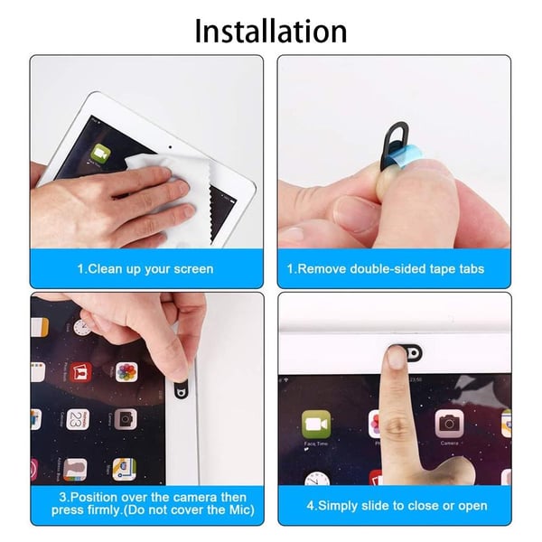 3-Pack beskyttelse til webcam - Webcam cover - Spion beskyttelse