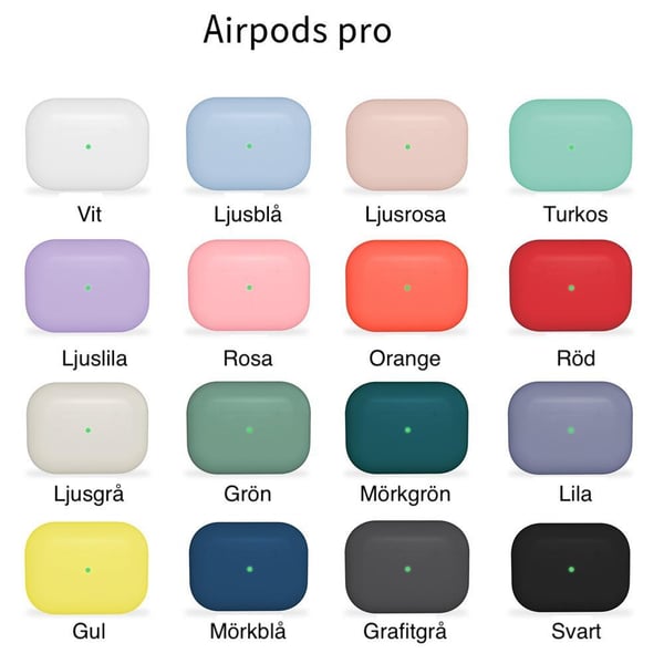 AirPods PRO Silikonskall - Veske / Beskyttelse - Flere farger