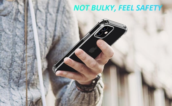 2 stk iPhone 12 / 12 Pro Silikone Shockproof Shell ekstra stødsikker