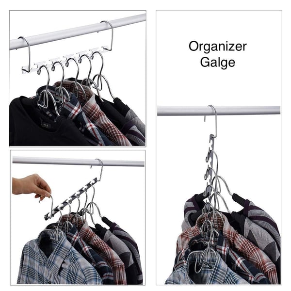 6 stk Magic Hanger Kroker Space Coat Closet Garderobe Organizers
