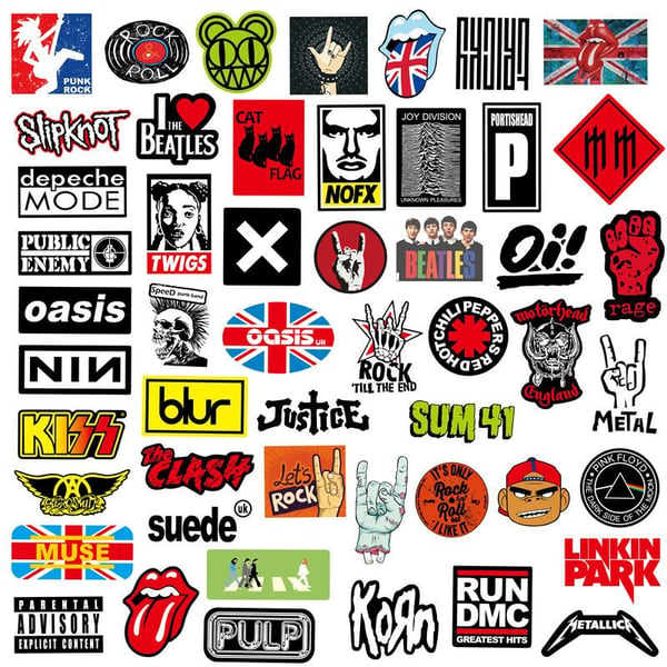 100 stk Fashion Graffiti Stickers Vandtæt Laptop Skøjte - Rock