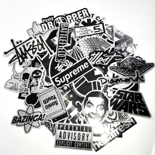 50 stk Metal Stickers Vandtæt Laptop Skate fashion Graffiti