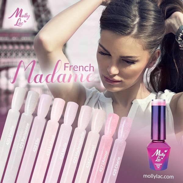 Mollylac - Gelelakk - Madame French - Nr420 - 5g UV gel/LED