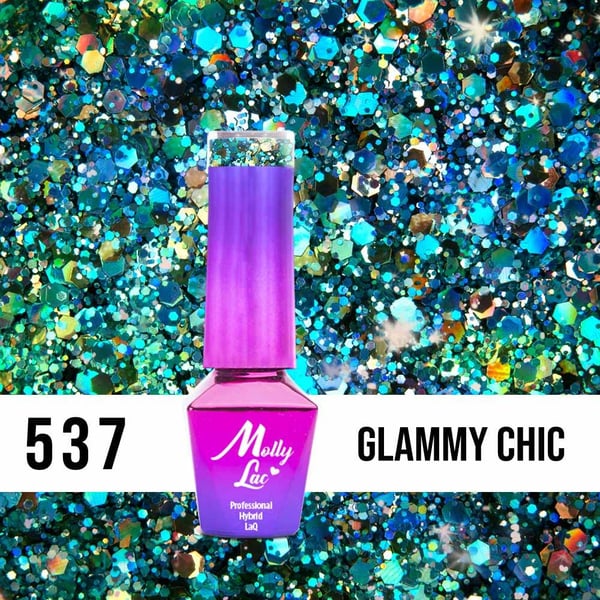 Mollylac - Gelelakk - Crushed Diamonds - Nr537 - 5g UV gel/LED