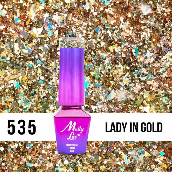 Mollylac - Gelelakk - Crushed Diamonds - Nr535 - 5g UV gel/LED