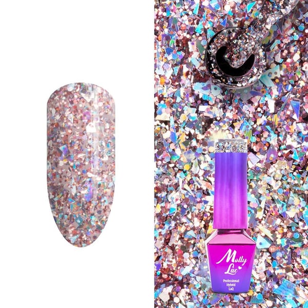 Mollylac - Gelelakk - Crushed Diamonds - Nr532 - 5g UV gel/LED