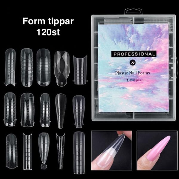 120 stk spikerform for polygel - Akrylnegler - Spikerspisser