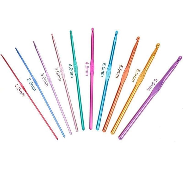 Mega-setti virkkuukoukuilla, tussilla, mittanauhalla - Knitting Kit