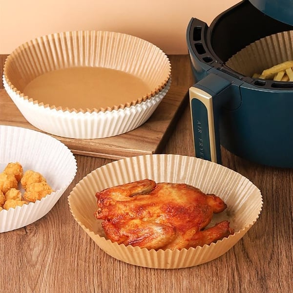 50 stk Air Fryer Liners Engangspapir Pergamentformer