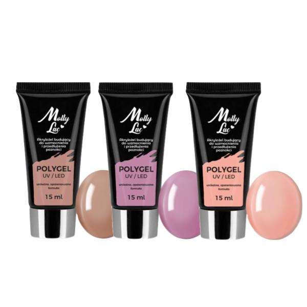 3-pakkaus Polygel - Jauhegeeli - 45 ml - Akryyligeeli - Builder