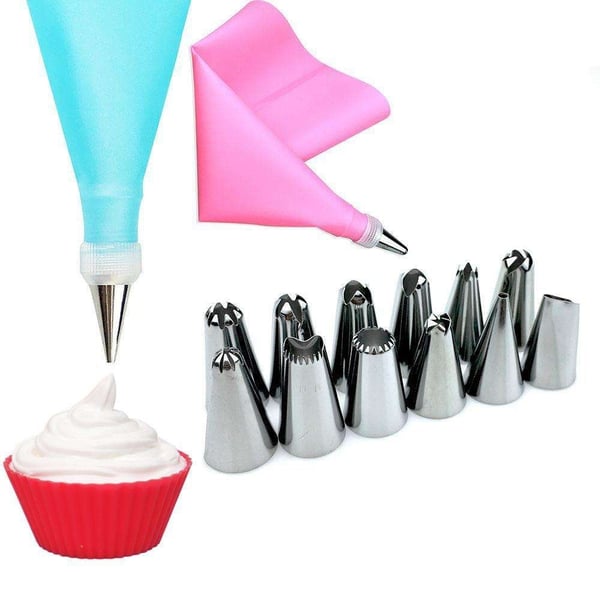 Spritspåse med 12-pack tyllar - Kit med Spritstyllar, Spritspåse Spritspåse med 12-pack tyllar - Kit med Spritstyllar, Spritspåse