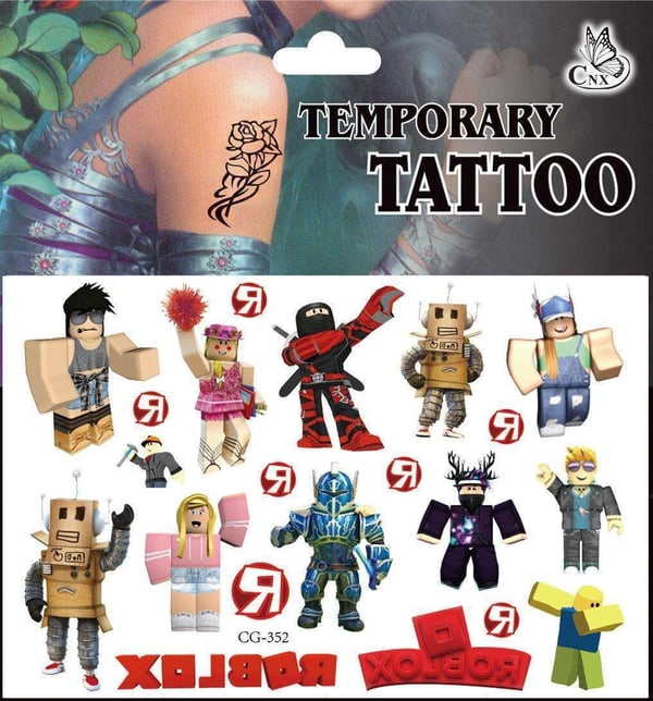 Roblox-tatoveringer - 4 lagner - tatoveringer til børn