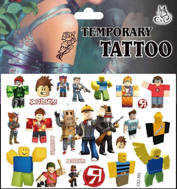Roblox-tatoveringer - 4 lagner - tatoveringer til børn