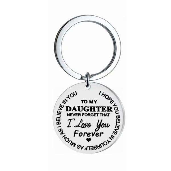 Nyckelring "To my daughter" - Rostfritt stål - Till min dotter