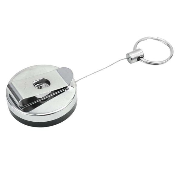 2 uttrekkbare nøkkelringer med jojo-funksjon og snor - 60 cm