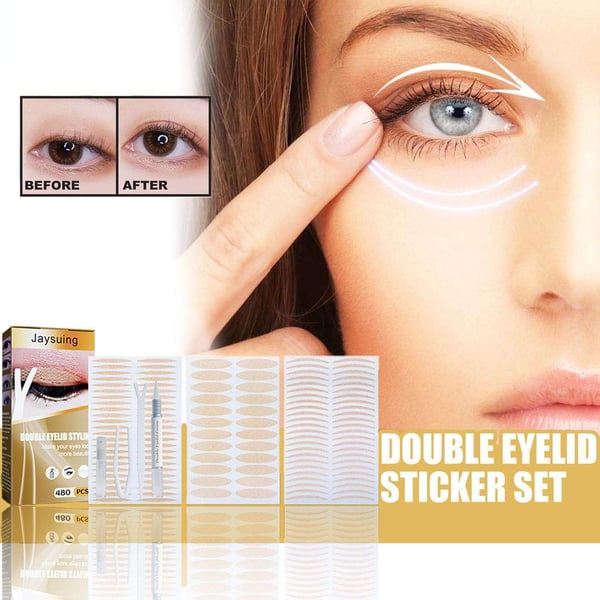 Eyelid Tape - Usynlige doble klistremerker for 480 bruksområder