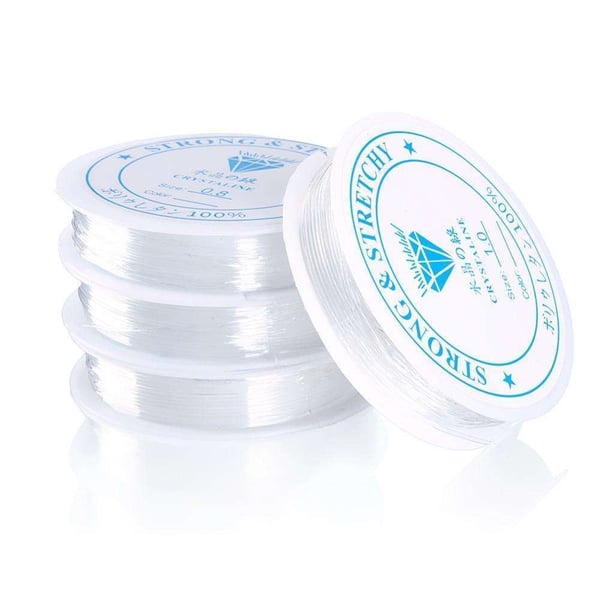 Smykkefremstilling: 5-Pack transparent elastisk tråd