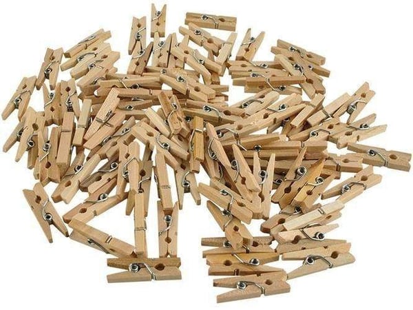 100 treklemmer for håndverk og dekorasjoner - Klesklyper - DIY 100 treklemmer for håndverk og dekorasjoner - Klesklyper - DIY