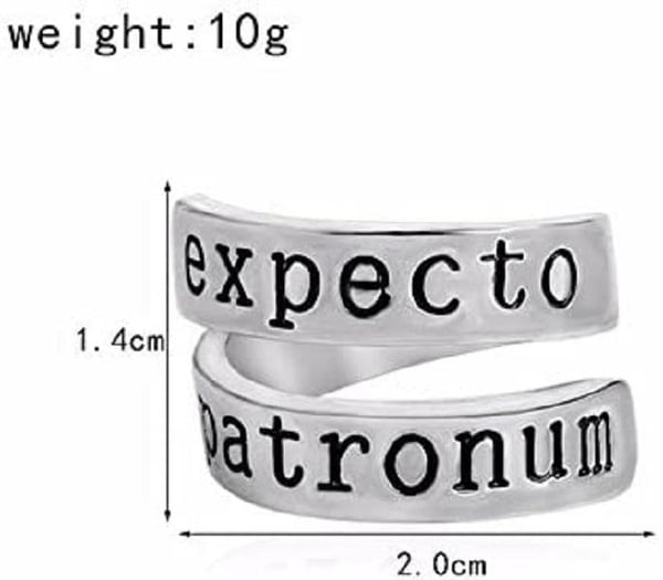 Ring EXPECTO PATRONUM Harry Potter Trollformel Hogwarts