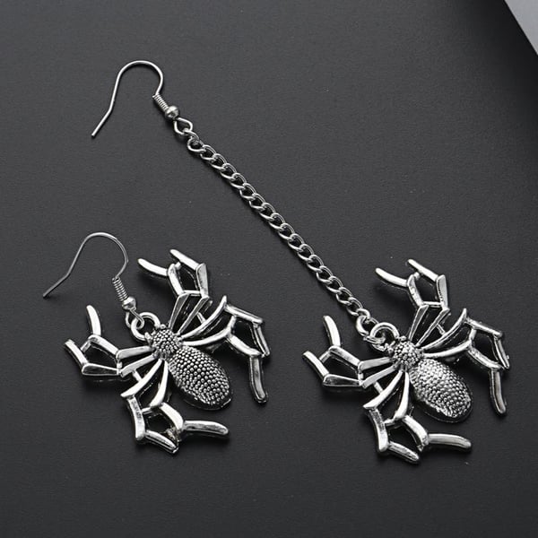 Örhängen Spindel XL Halloween Asymmetri Spider Web Spindelnät