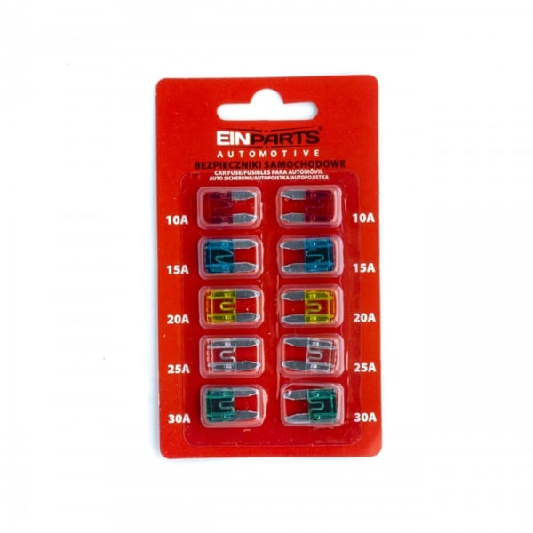 Säkringar Mini modell 10-pack 10A 15A 20A 25A 30A
