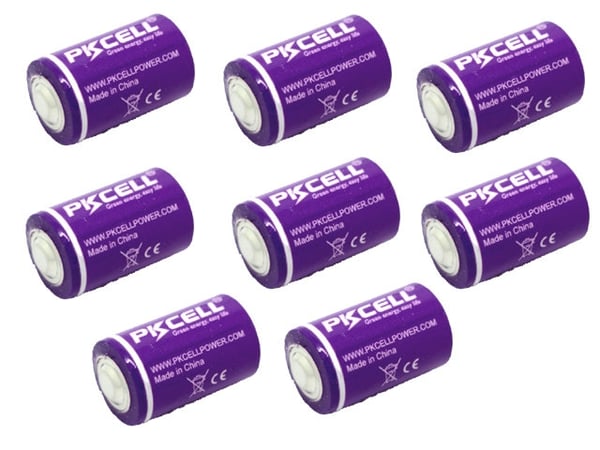 ER14250 8-pack litiumparisto 3,6V ER-14250 1/2AA AA02