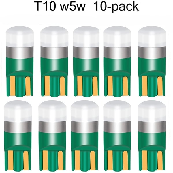 t10 w5w vihreä, 10-pack LED-lamput 1. 3030smd-sirulla.