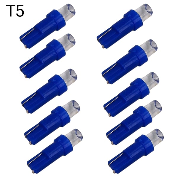 T5 blåa 10-pack Led W2x4.6d W2.1.x4.9d W1.2W W2.3W 12v. blå T5 blåa 10-pack Led W2x4.6d W2.1.x4.9d W1.2W W2.3W 12v. blå