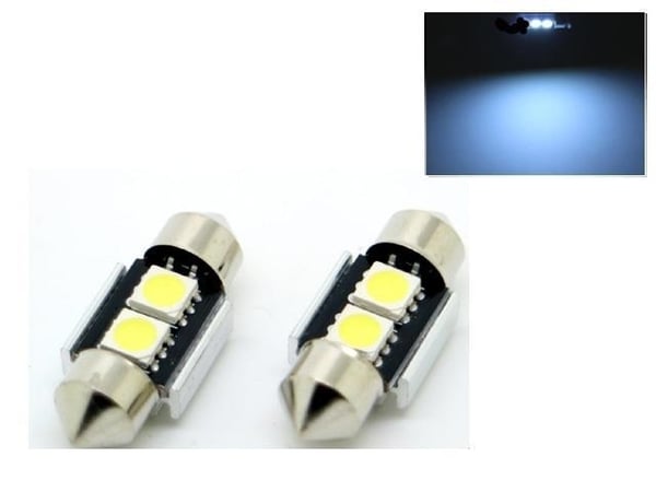 C5W LED-diodilamput Canbus, 31 mm, 10000K (kylmä valkoinen), 2 kpl pakkaus.