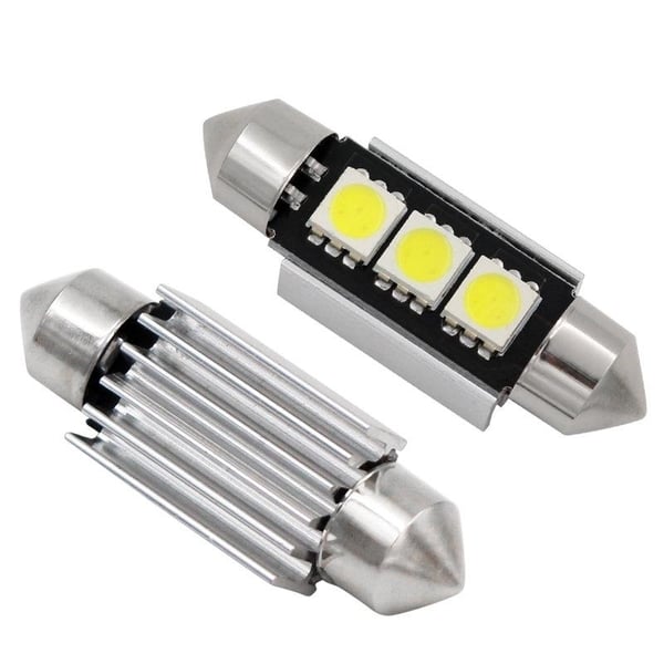 C5W SV8.5 LED-lamppu Canbus, 36 mm, pinkki, 2 kpl pakkaus.
