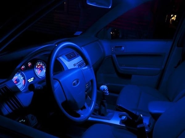 C5W SV8.5 LED-lamppu Canbus, 39 mm, sininen, 2 kpl pakkaus.