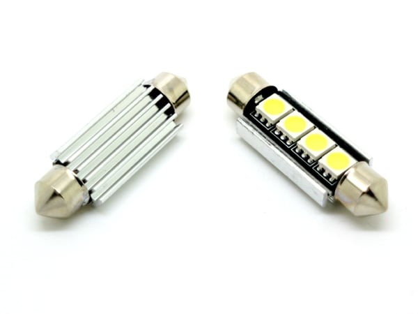 C5W SV8.5 LED-lampa Canbus, 39 mm, blå, 2-pack.
