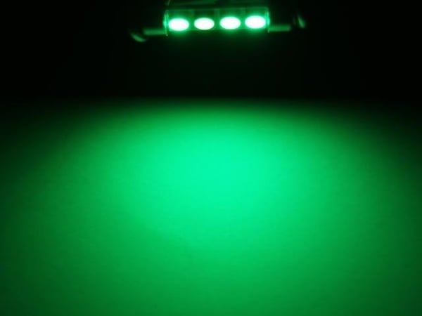 C5W SV8.5 LED-lamppu Canbus, 41-42 mm, vihreä, 2 kpl pakkaus.