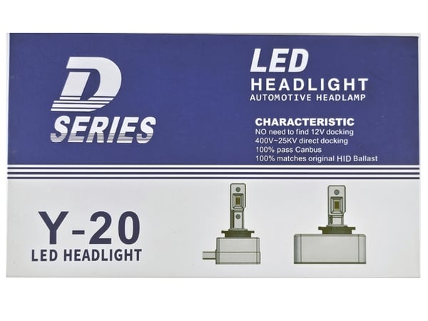 Y-20 D3S LED-sæt 6100 lumen 2-pak 6000K xenon hvid Y20