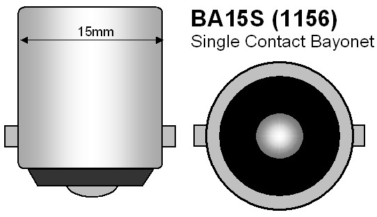 BA15s 1156 P21Q LED-/halogenkontakt/sockel, 2-pack