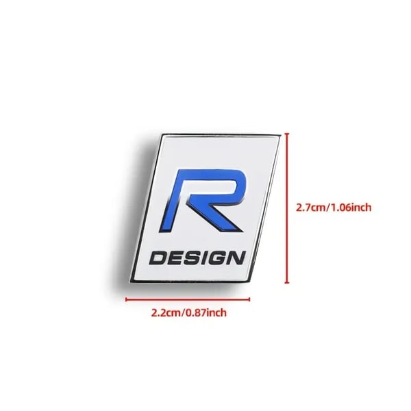 Volvo R-Design -merkki 2,2 x 2,7 cm, 1 kpl pakkaus