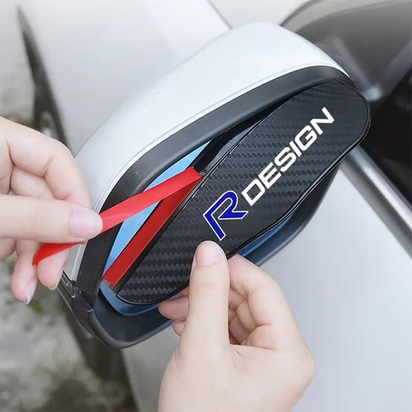Spegel regnskydd R-DESIGN Karbonmönster 2-pack till Volvo