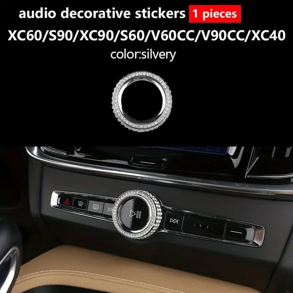 Bling Bling volymknapp till  Volvo S60 V60 XC60 S90 V90 XC90 CC40