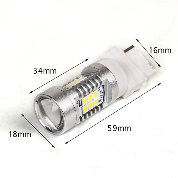 T25 p27w 3156 Canbus Led-lamppu 21kpl 3535 siru 6000K 2-pack
