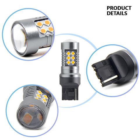 T20 w21w 6000k 2-pack LED-lamput siru 7440 w3x16d