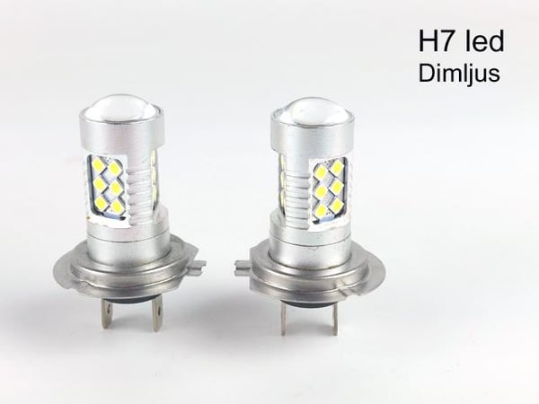 H7 dimljus 6000K 1000 lumen 12v smd3030 led lampor styling