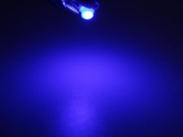 B8,5D Blåa Ledlampor med 1st COB ledchip 6-pack instrumentlampa