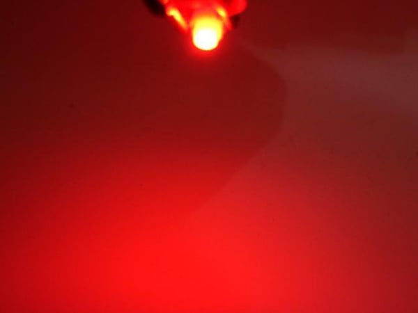 B8,5D Röda Ledlampor med 1st COB ledchip 6-pack instrumentlampa 12v