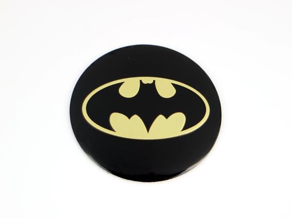 Batman-tunnus keskikuppeihin, pyörännavan kapseleihin, vanteeseen, 4 kpl, stailaus.