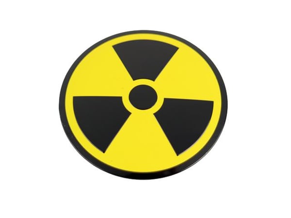 Radioaktivitet emblem till centrumkåpor, hjulnavsskydd, fälg, 4-pack, styling.