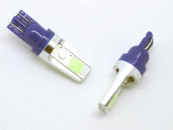 T10 w5w siniset LED-lamput, Canbus COB-sirulla, 2-pack.